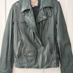 Lucky Brand Women's Teal Leather Jacket